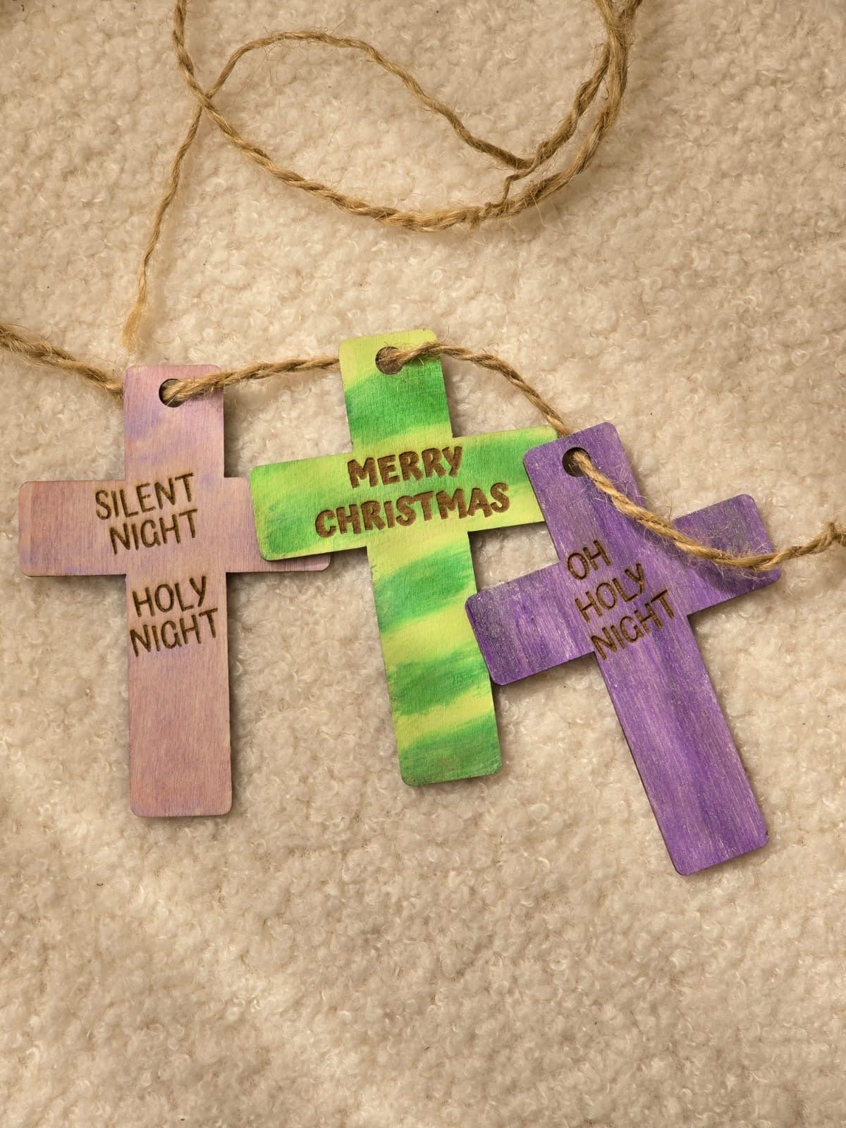 迷你木製十字架—主題”Christmas is coming”