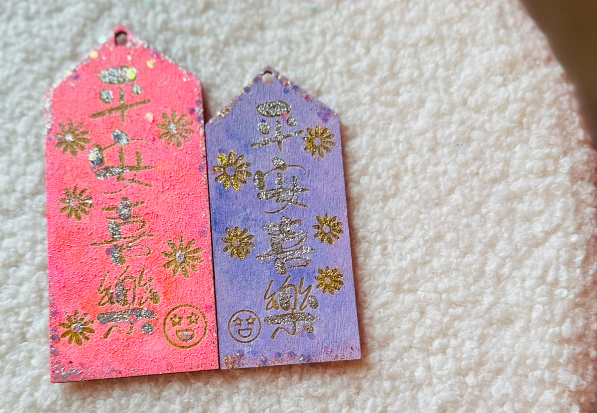 手工中國農曆新年節日木片掛飾