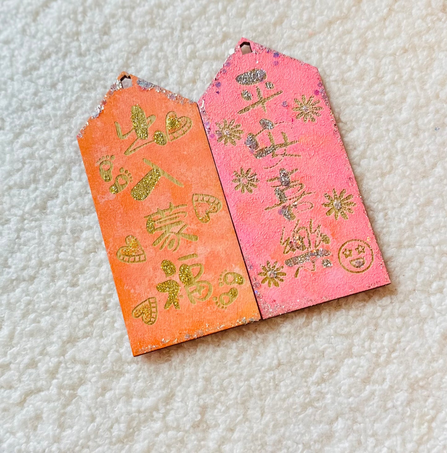 手工中國農曆新年節日木片掛飾